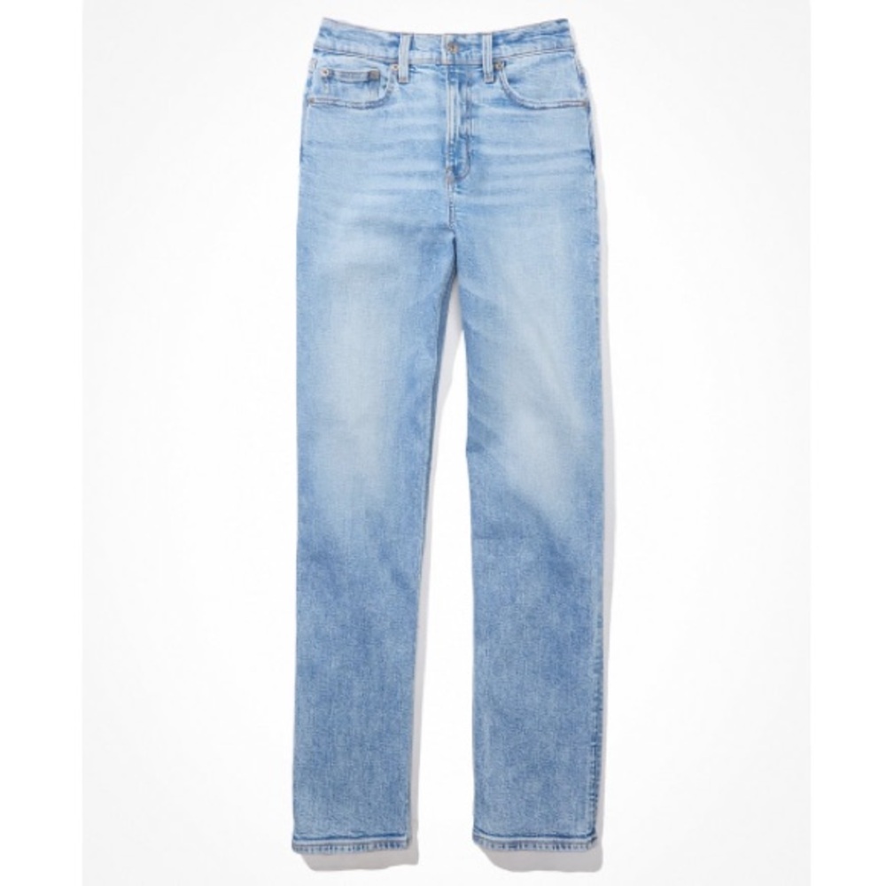 AE Stretch Highest Waist 90’s Boyfriend Jeans. Blue. Size 10R.